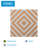 MasterVision Frameless Chevron Bulletin Board, Self-Healing Cork Board with 6 Push Pins, For Home or Home Office, 16" x 16"