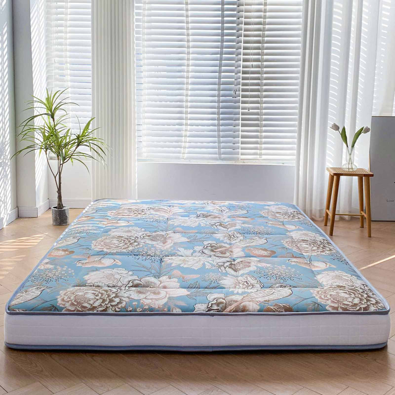 6"Thick Flower Pattern Floor Futon Mattress, Queen