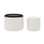 Repose-pieds rond avec rangement en chenille beige, compartiment caché 2 places, surface, tabouret tambour-2129277907