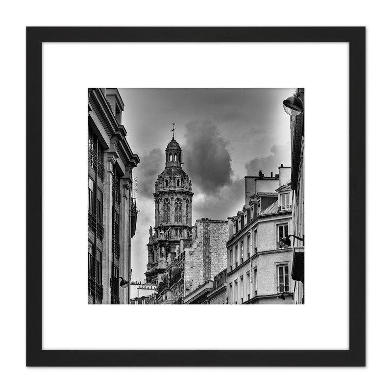 Quartier Saint-Georges Paris Black White Photo 1 Piece Single Picture Frame Wall Art