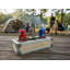 Organisateur de table de camping pour l'extérieur avec deux porte-gobelets en polyuréthane isolants et une station de recharge sans fil