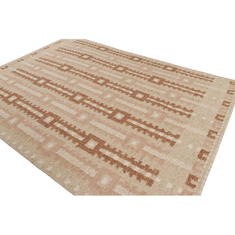 Scandinavian Wool Geometric Area Rug, Runner 2'6" x 8'