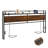 Headboard for King Size Bed, with Storage Shelf, 2 Outlets, 1 USB and 1 Type-C Port, Sturdy and Stable Carbon Steel Frame Head Board with Charging Station, Adjustable Height, Black and Brown