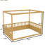 Structure de lit à baldaquin en bois S - Hauteur du plancher pour un accès facile, sécuritaire et sécuritaire avec un profil bas
