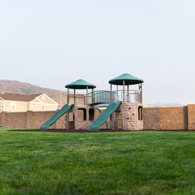 Lifetime Powder Coated Steel Swing Set with 2 Slide(s)
