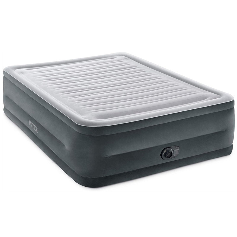 Grand matelas pneumatique 22 po avec pompe intégrée - Lit gonflable surélevé pour le voyage et le camping, supporte 600 lb