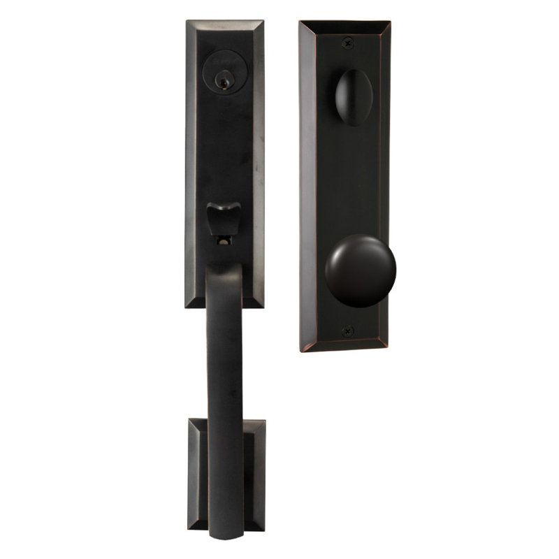 Ensemble de poignées avec poignée Macon Bravura 971-906 Active en bronze huilé, Bronze frotté à l'huile