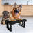 PETMAKER Adjustable Raised Dog Bowl Stand, Black-75376401
