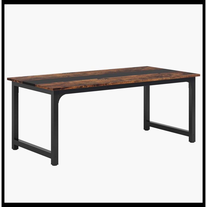 Bureau d'ordinateur, bureau de bureau, Brun rétro