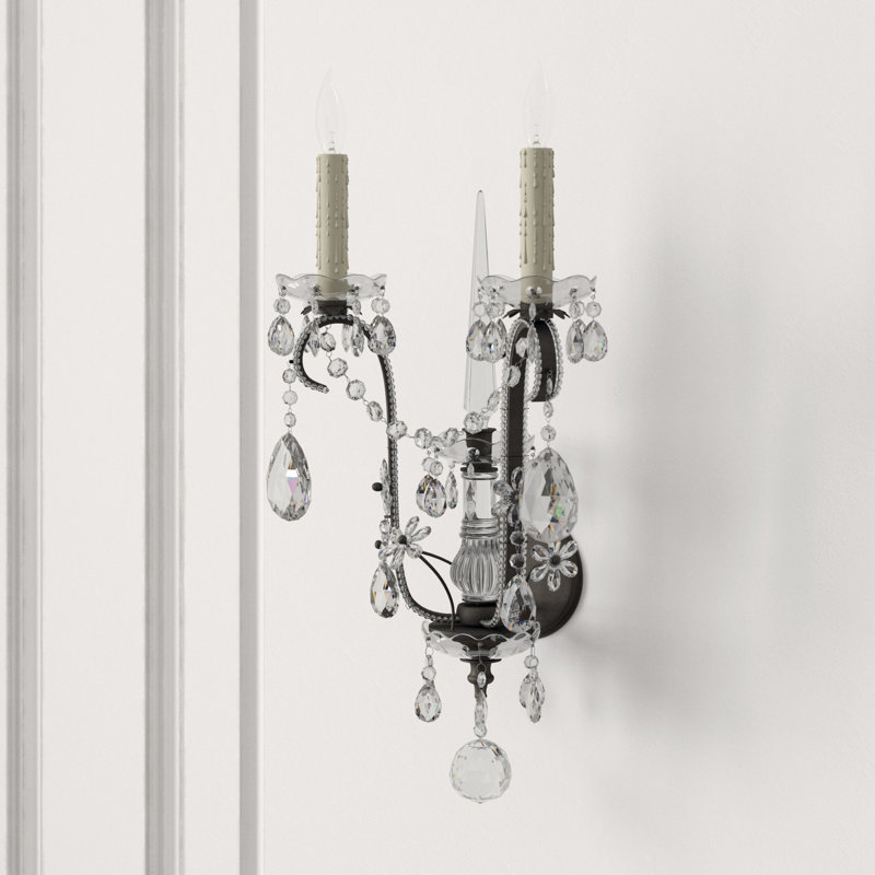Ralph Lauren Alessandra 2 Light Large Candle Wall Light, Antiqued Gild