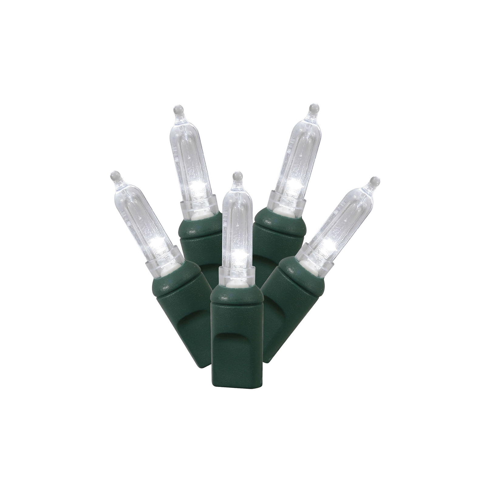 Italian LED Single Mold Christmas Light Set, Pure White