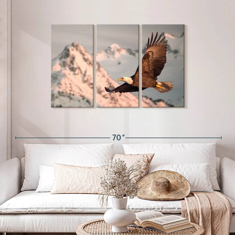 Majestic Bald Eagle, 28" H x 45" W