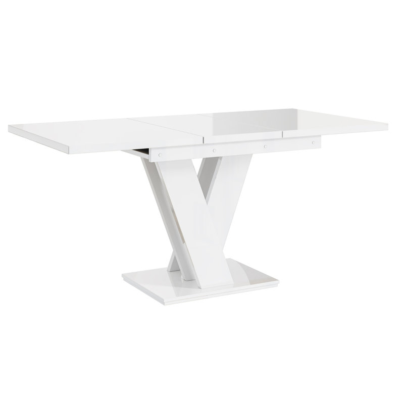 Masiv Extendable Dining Table, White Gloss