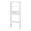 Armoire de rangement au-dessus de la toilette blanche avec un tiroir et 2 tablettes pour salle de bain