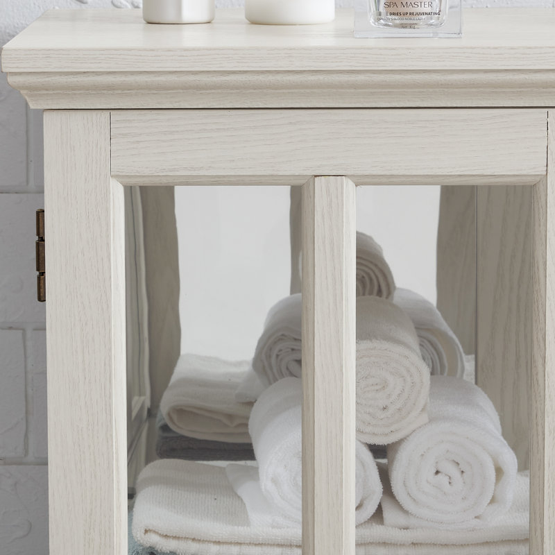 Retro Display Shelf, Led Lighting, Adjustable Shelves, Base, White Vintage Style Storage Box, Lights, + Glass