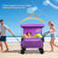 Chariot utilitaire pliable avec auvent amovible, chariot d'extérieur robuste d'une capacité de 480 lb-124413788