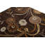Floral Area Rug in Dark Brown/Yellow/Ivory