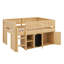 Lit mezzanine avec armoire de rangement et tableau noir-898266543