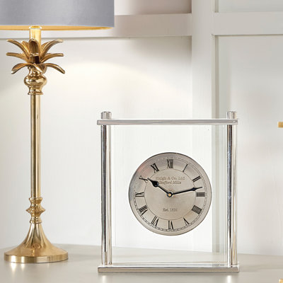 Roman Numeral Metal Electric Tabletop Clock