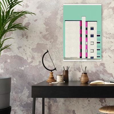 Art moderne, illustration de tours roses