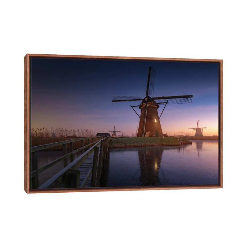 Kinderdijk II by Juan Pablo De Miguel - Floater Frame Print on Canvas