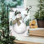 Drapeau de jardin bonhomme de neige