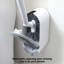 Brosse de toilette à ouverture et fermeture automatique, nettoyage de culbuteur mural avec drainage, blanc 20,9 x 7,9 x 3,9 po