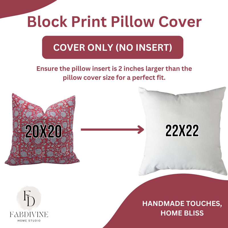 Linen Pillow Cover, Red, 20" x 20"