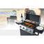 Barbecue au propane en acier inoxydable à 4 brûleurs, 34 000, avec grilles de cuisson et deux tablettes pour la construction d'un balcon, roues de patio transportables