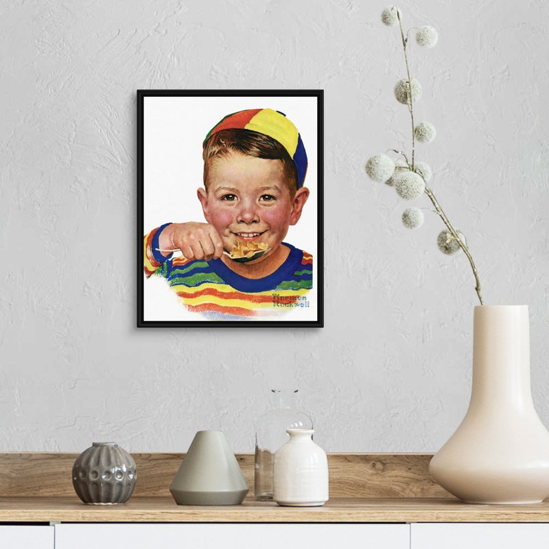 Bonnet, art mural sur toile, H 16 po x l 13 po x P 1,75 po, Cadre flottant noir