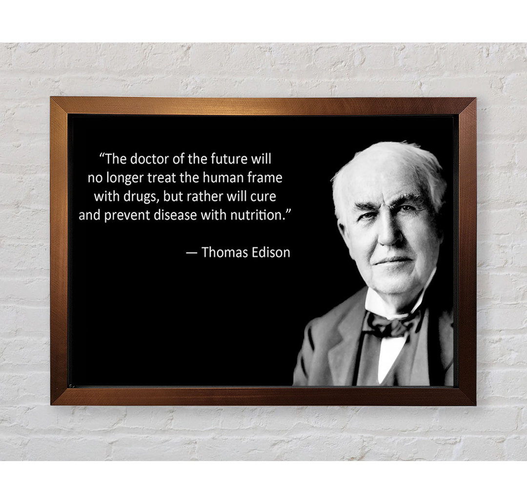 Piltzville Motivational Quote Thomas Edison Gerahmter Druck Wandkunst