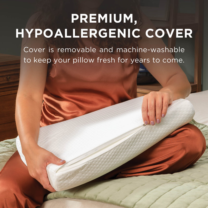 Tempur-Ergo Neck Memory Foam Extra Firm Pillow, Small Profile, Single