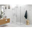 Illume 48 in. x 36 in. x 78 in. 90-degree Fully Frameless Wall Hinged Glass Shower Enclosure-2129090383