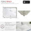 Lavabo de salle de bain rectangulaire encastrable blanc avec drain escamotable l 18,25 po x P 13 po