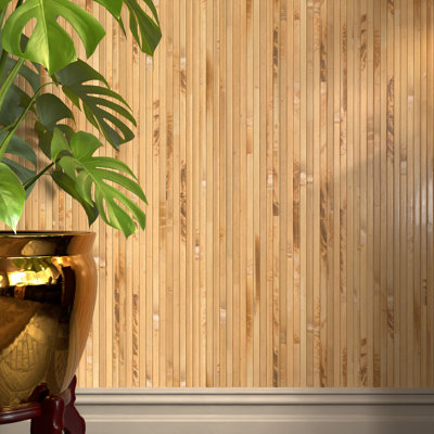 Natural Bamboo  - Made from real bamboo, showcasing beautiful natural grain patterns and warm organic tones