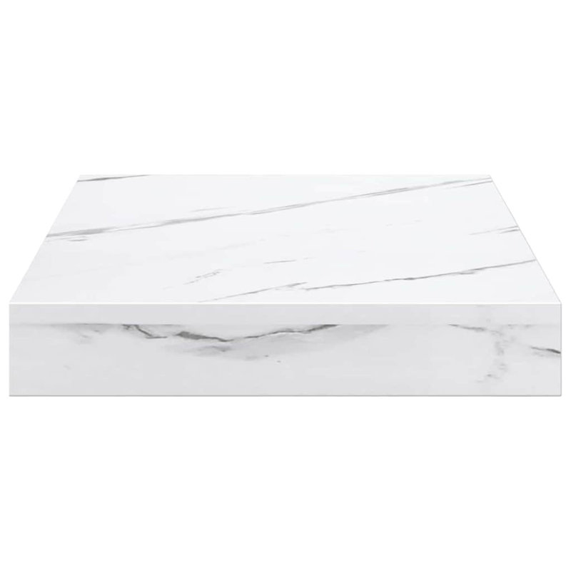 Floating Shelf, 4cm H x 23cm W x 23.5cm D, White Marble