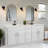 73 Inch Camilla II Modern Vanity Top Double Sink with Backsplash, Solid White