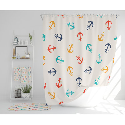 Navil Polyester Shower Curtain Set