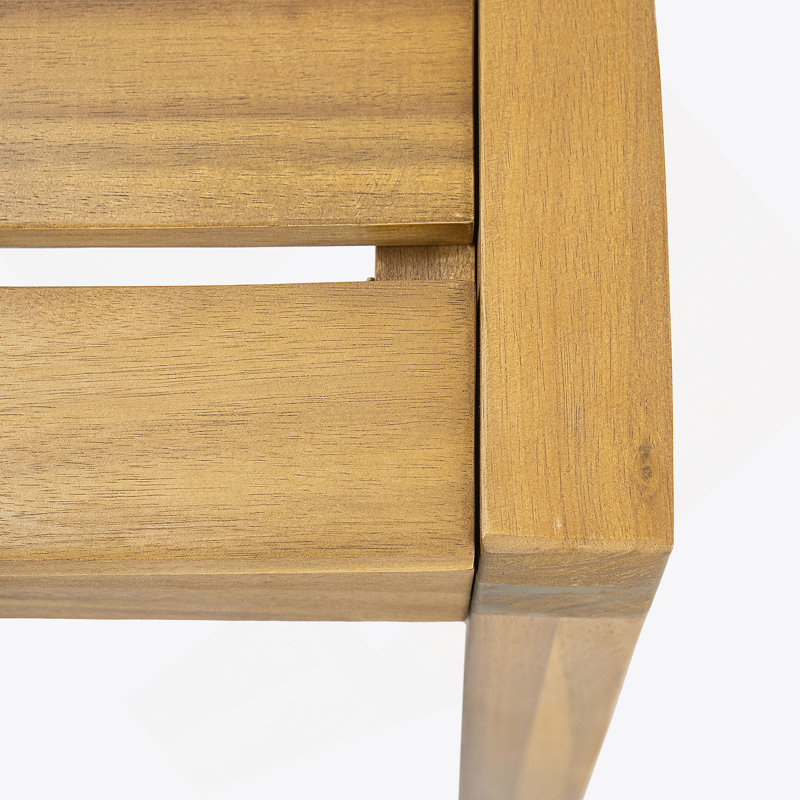 Ensemble de 2 chaises de salle à manger d'extérieur, chaise d'appoint en bois pour patio