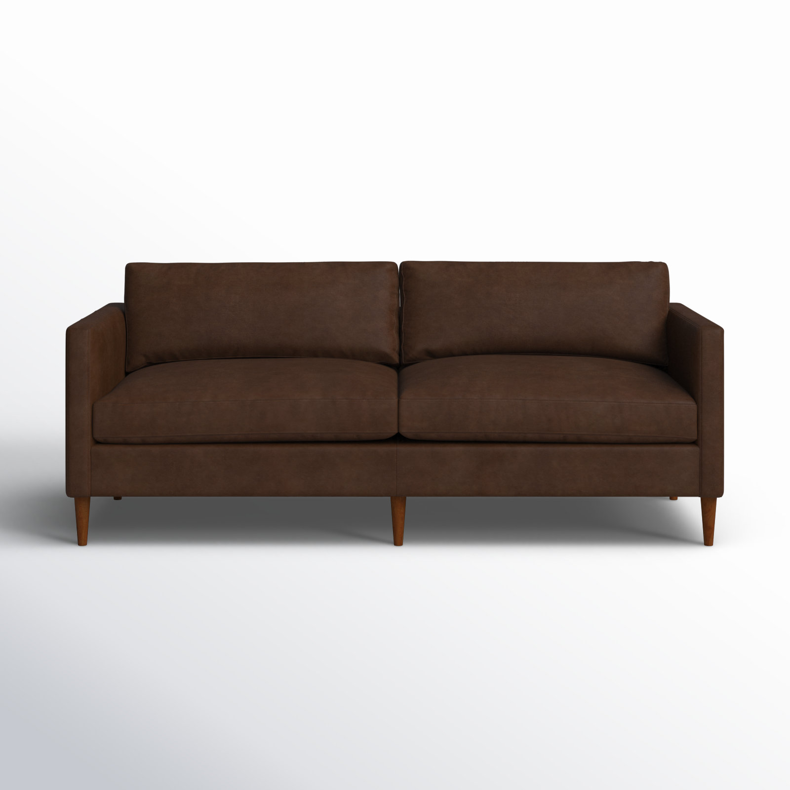 Clifford 87" Genuine Leather Custom Sofa, Bistro Rustic