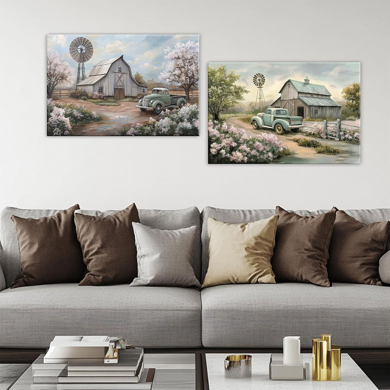 2 Piece Wrapped Canvas Print, 40 cm H x 60 cm W