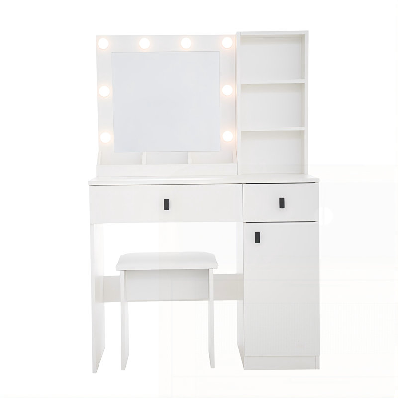 Makeup Vanity Desk with Large Drawers & Three Level Storage Dreeser