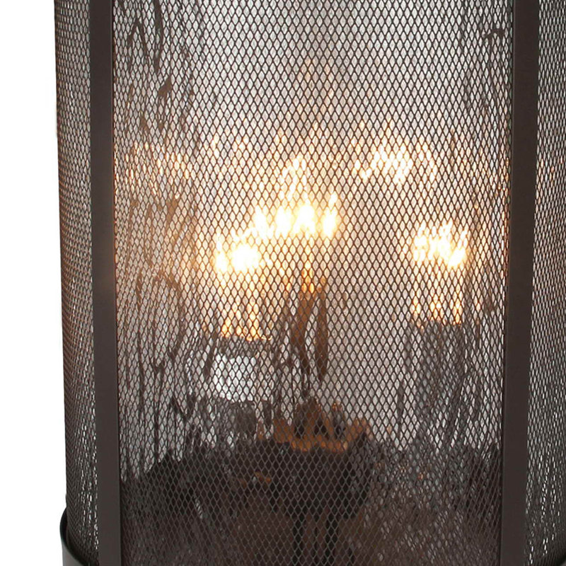 Lampadaire d'extérieur 3 lumières au fini bronze