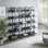 Bibliothèque à 5 niveaux avec bureau ouvert, tablette de style industriel rétro avec structure en métal