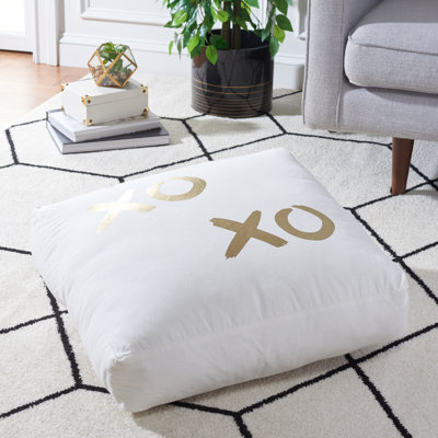 100% Cotton Floor Square Pillow Cover & Insert