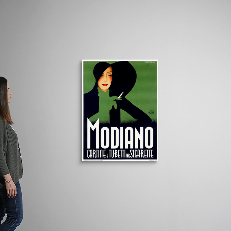 «Modiano» par Franz Lenhart, reproduction sur toile, Toile tendue, H 40 po x l 30 po x P 1,25 po