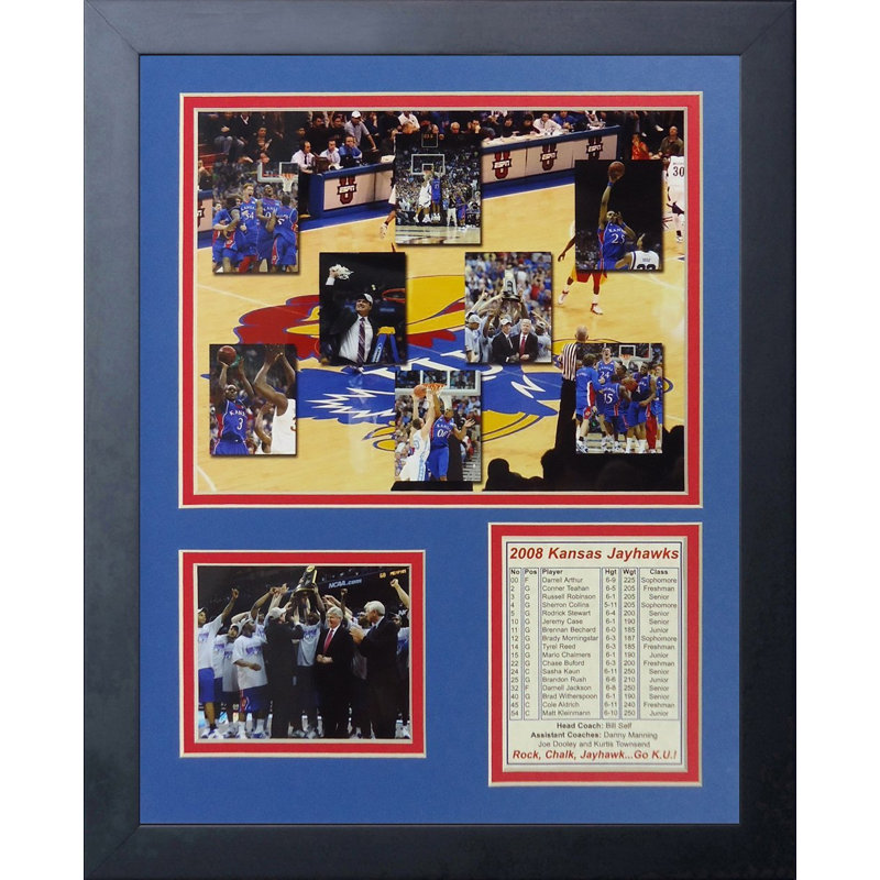 Souvenirs encadrée 2008 kansas jayhawks-mosaic