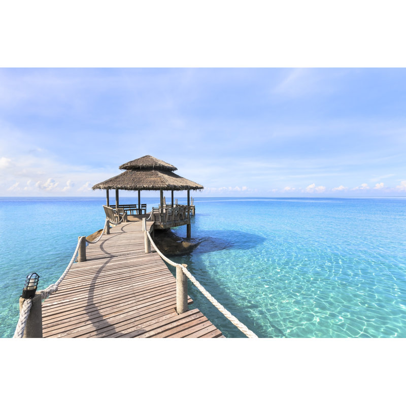 Beautiful Tropical Beach by NicoElNino - Wrapped Canvas Print, 30cm H x 46cm W x 3.8cm D