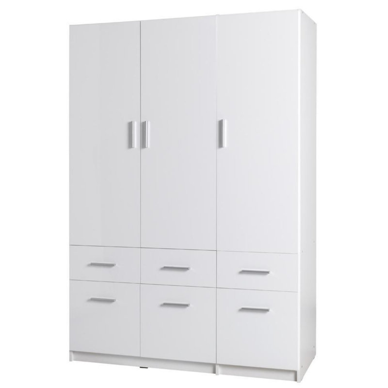 Angeville 3 Door Manufactured Wood Wardrobe