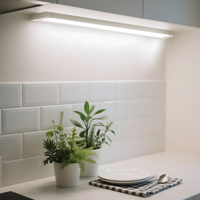 Dimmable 18" W 5 CCT Selectable LED Under Cabinet Lighting with Hardwired/Plugged-in